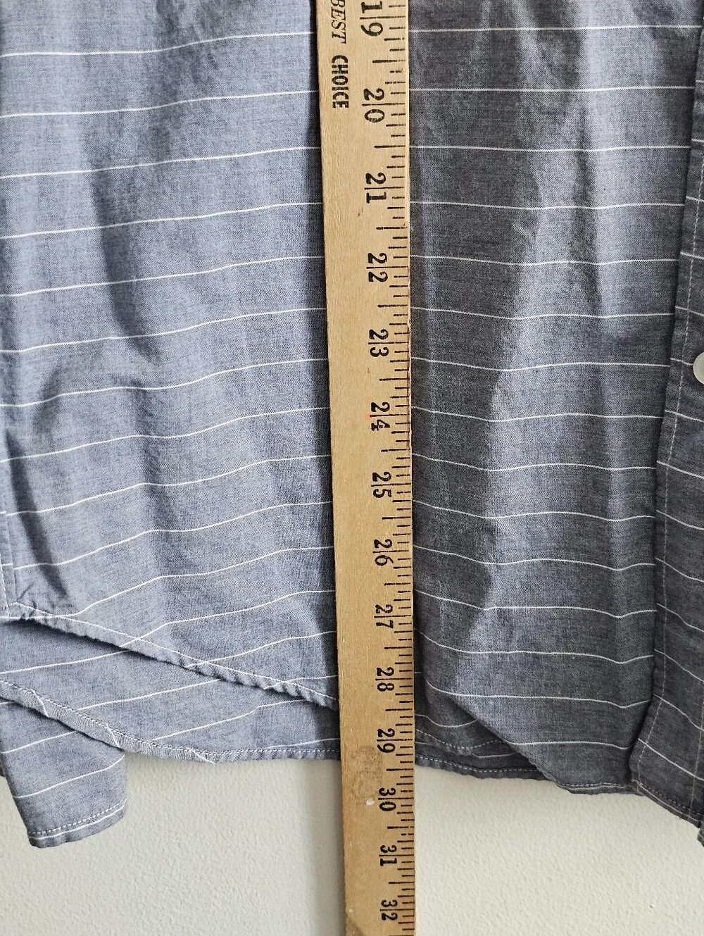 NWT J.Crew Slim Cotton Heathered Shirting Blue Stripe Button Down Shirt Mens L